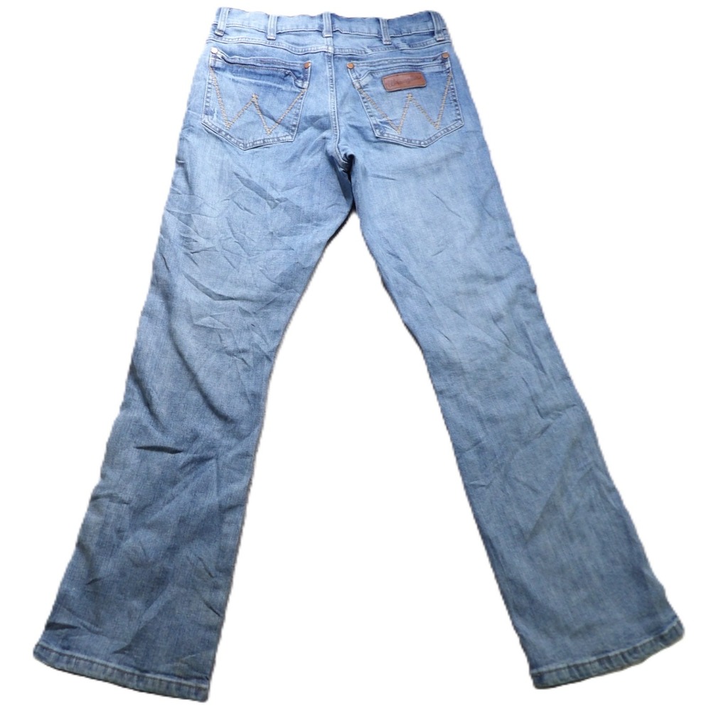 Wrangler Retro Relaxed Bootcut Jeans Men W29 L29 Light Wash Denim Western Cowboy
